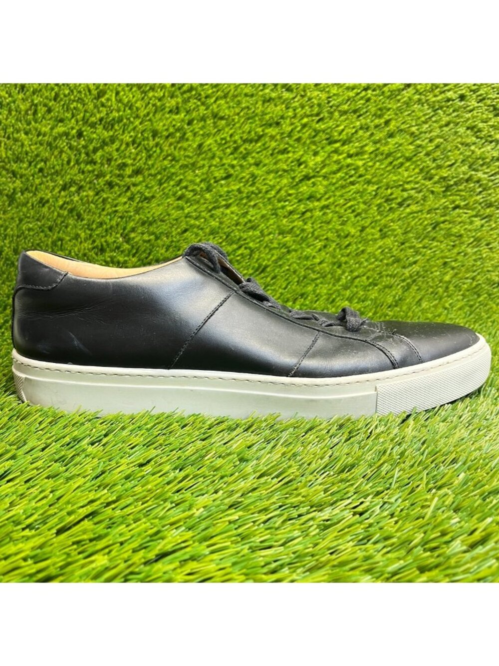 Greats Brooklyn The Royale Mens Size 11‎ Black Classic Leather Shoes Sneakers